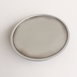 Rounded Silver Plated Belt Buckle