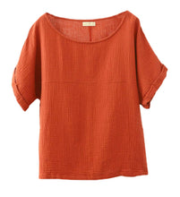 Load image into Gallery viewer, Women&#39;s Batuu Orange Linen Top