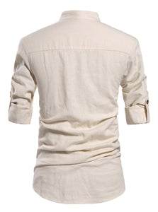 Men's Cotton Linen Blend Shirt