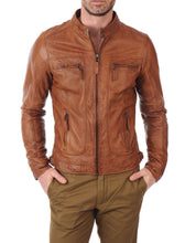 Load image into Gallery viewer, Men&#39;s Bomber Leather Jacket